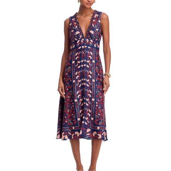 FARM Rio Dresses & Skirts - FARM Rio Boho Floral Scarf Midi Dress